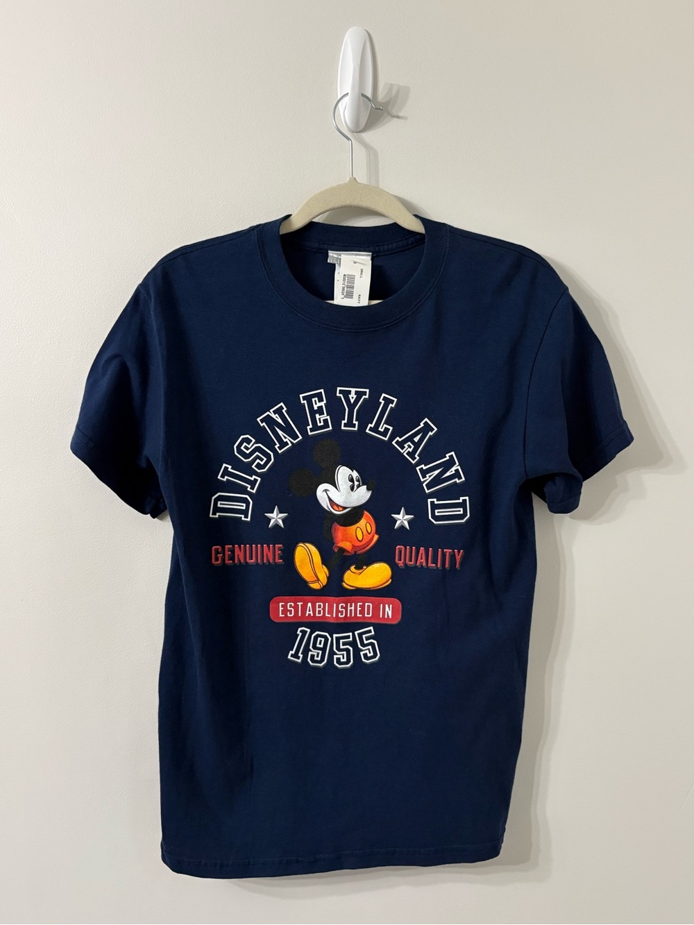 NWT DISNEYLAND Mickey Mouse Graphic T-Shirt Navy Unisex Small Travel Vacation